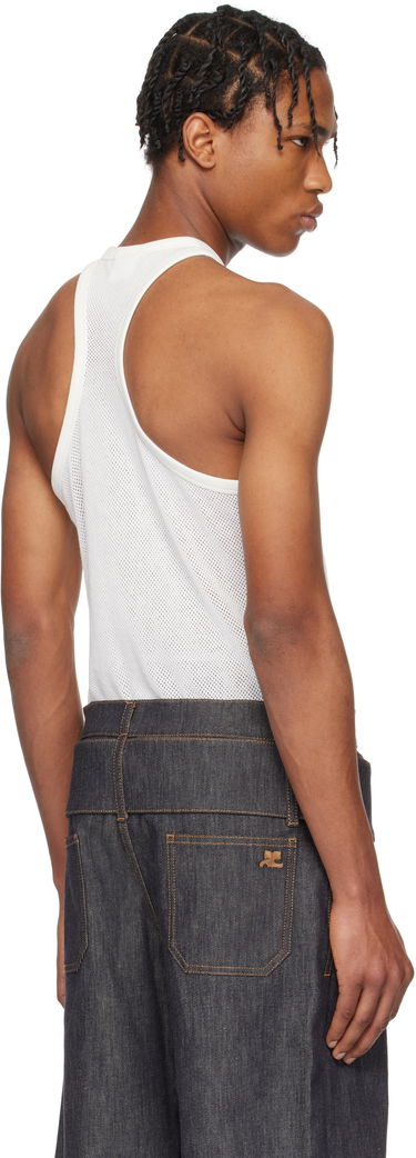 Tankkitoppi Courrèges Courrèges Scuba Mesh Tank Top Valkoinen | 125JDE095JS0069, 2