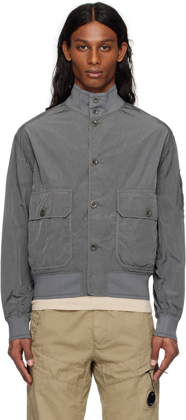 Bomber-takki C.P. Company C.P. Company Chrome-R Full Button Jacket Harmaa | 18CMOW014A-005904G, 0