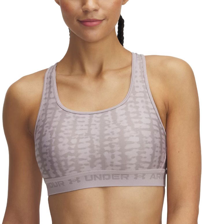 Rintaliivit Under Armour Under Armour Crossback Mid Print Sports Bra Harmaa | 1361042-011