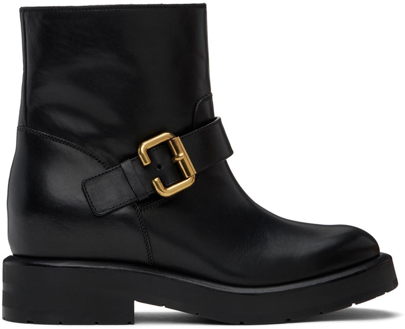 Tennarit ja kengät CHLOÉ Coddington Leather Ankle Boots with Buckle Musta | CHC24A04NNV
