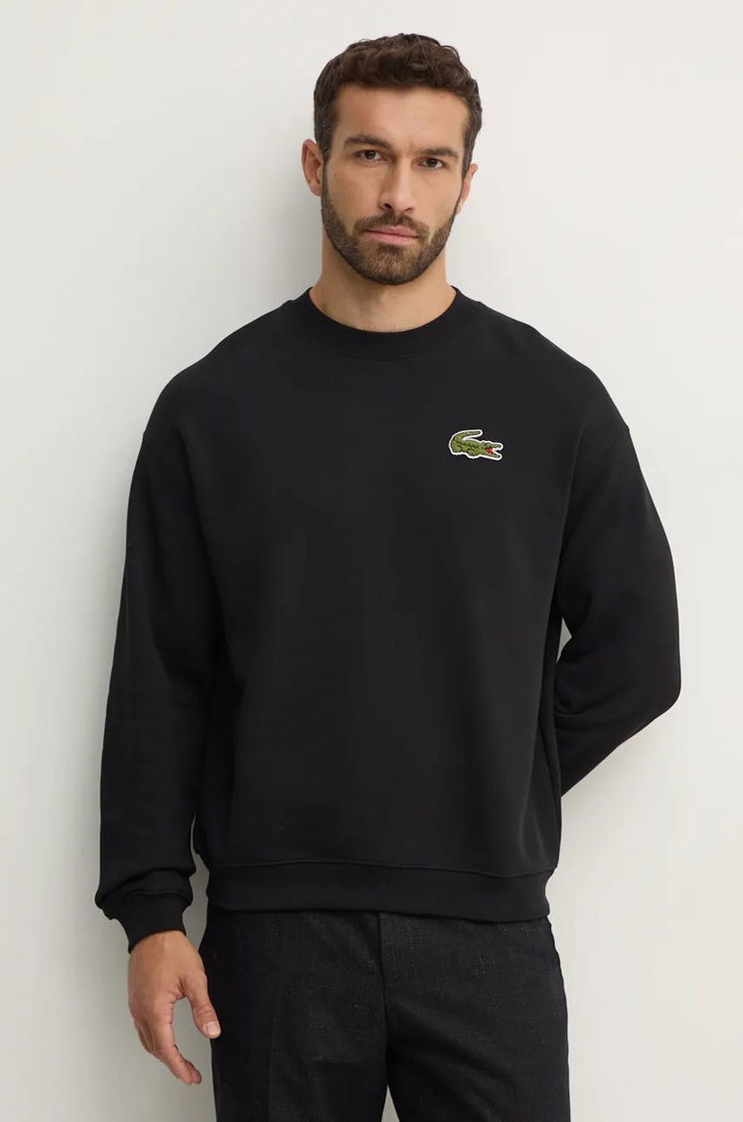 Huppari Lacoste Black Minimalist Sweatshirt Musta | SH2741