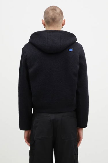 Huppari ADER ERROR Oversize Wool Blend Cropped Hoodie Musta | BN01FWJK1301BK, 2