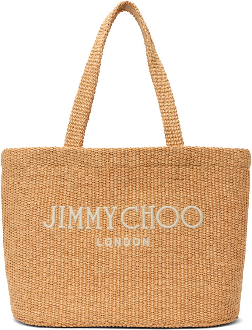Kangaskassi Jimmy Choo Beach East-West Tote Bag Beige | BEACH TOTE E/W JYN