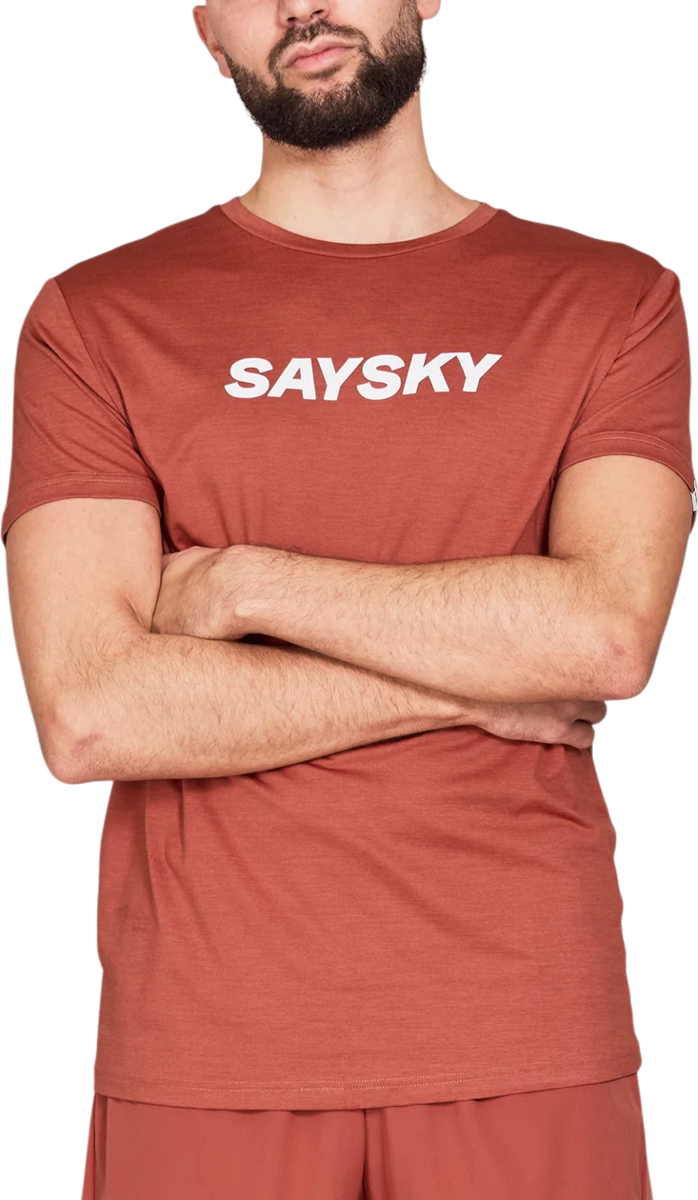 T-paita Saysky Saysky Pace Logo T-Shirt Punainen | nmrss20c5006