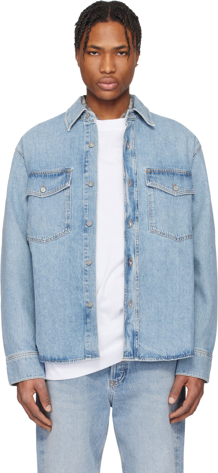 Paita AGOLDE AGOLDE Rafe Denim Shirt Sininen | A4030-3018