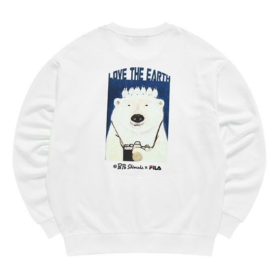 Huppari FILA FILA x Pepe Shimada Cartoon Print Pullover Valkoinen | F11M133297F-WT
