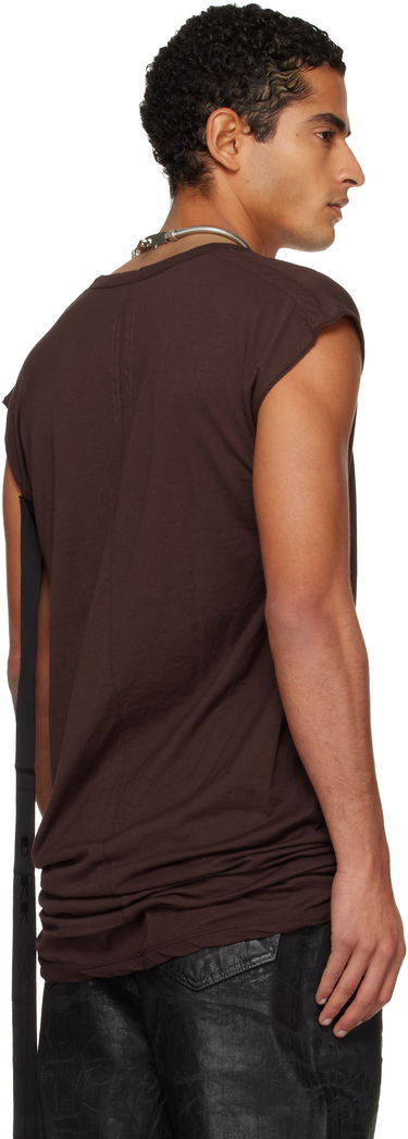T-paita Rick Owens DRKSHDW Concordians Dylan Deep V-neck T-shirt Ruskea | DU02E7157 BH, 2