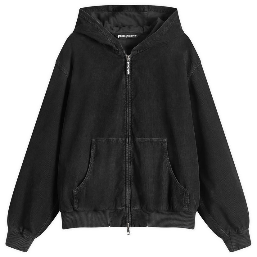 Huppari Palm Angels Curved Logo Corduroy Bomber Jacket Musta | PMEH035S25FAB0011313