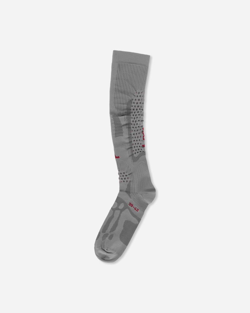 Sukat ROA Bones Logo Q-skin Technical Knee-High Socks Harmaa | RBMW0410YA53 GRY0001