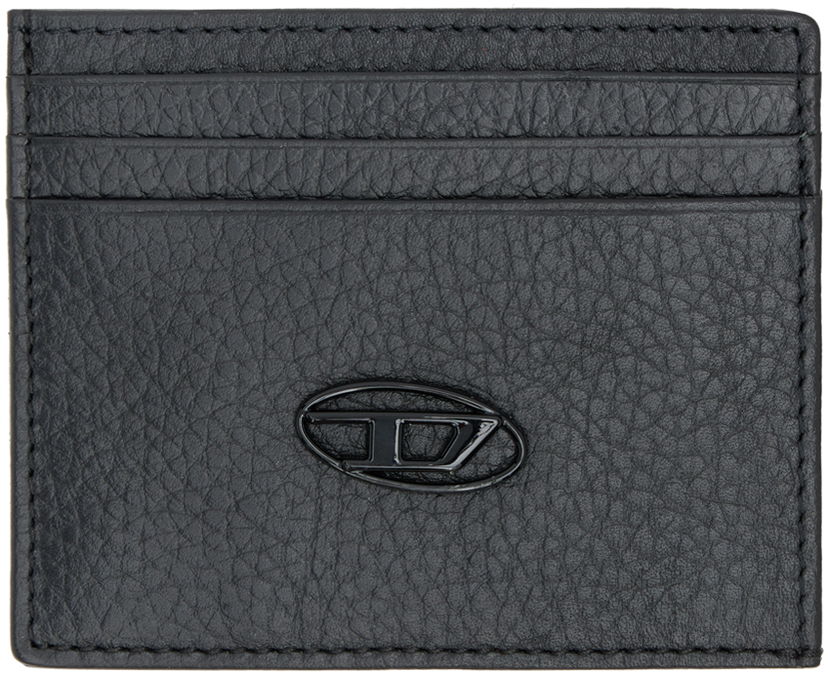 Lompakko Diesel Diesel Grained Leather Card Holder Musta | X09018 P0685