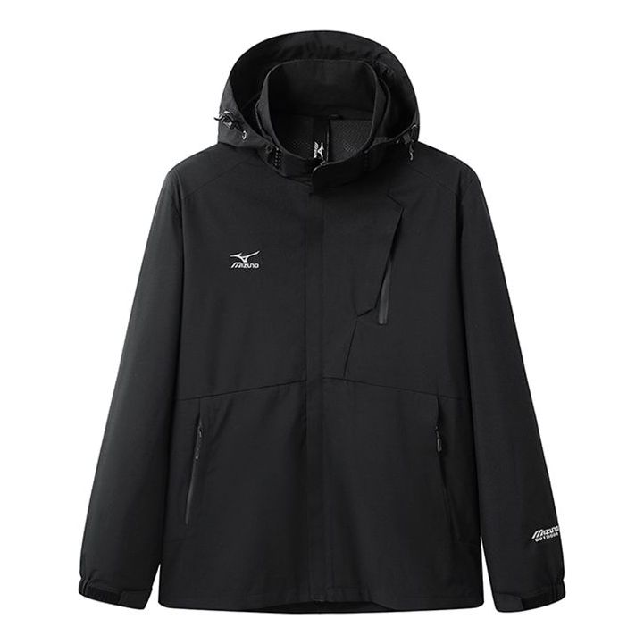 Tuulitakki Mizuno Logo Outdoor Jacket Musta | A2CE3112
