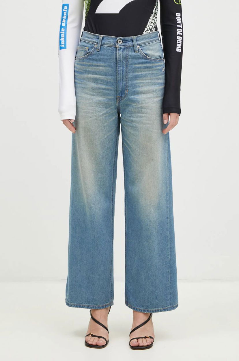 Jeans BAPE Stone Washed High Waist Denim Jeans Sininen | 1K80250002