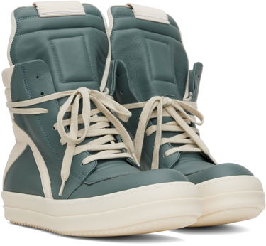 Tennarit ja kengät Rick Owens Rick Owens Hollywood Geobasket Vihreä | RU01E5894 LCO, 3