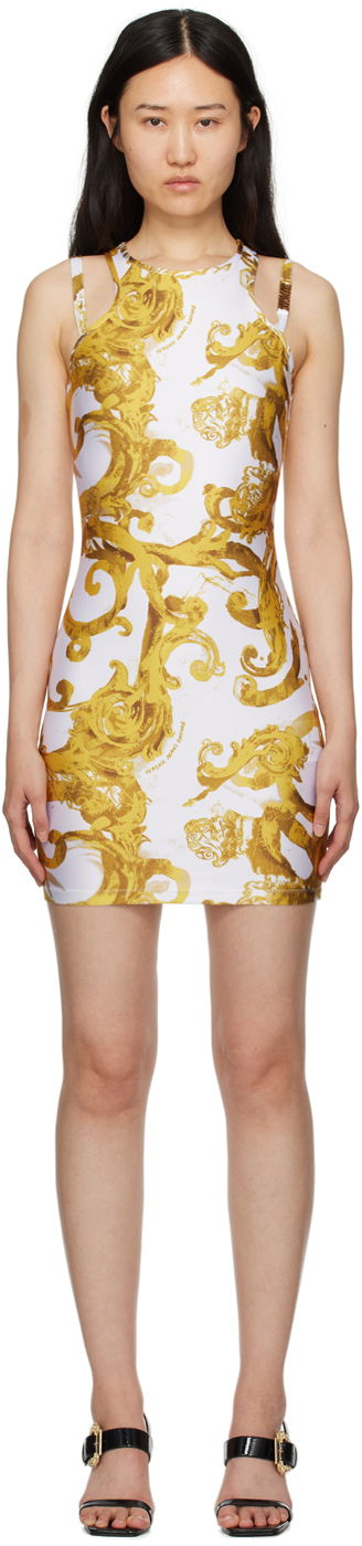 Mekko Versace Printed Minidress Valkoinen | E76HAO944_EJS292