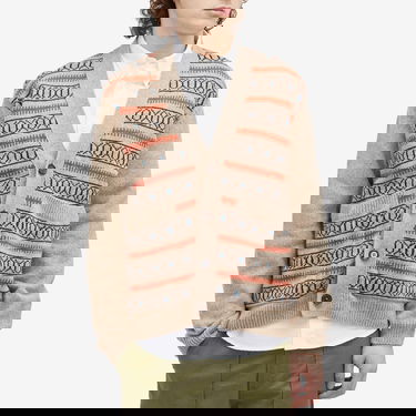 Villapaita Universal Works Langdale Knit Cardigan, Size Large Beige | P31214-OAT, 2