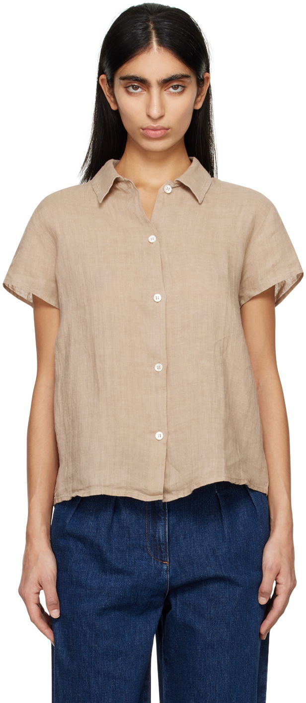 Paita A.P.C. Marina Shirt Beige | LIAEK-F12440