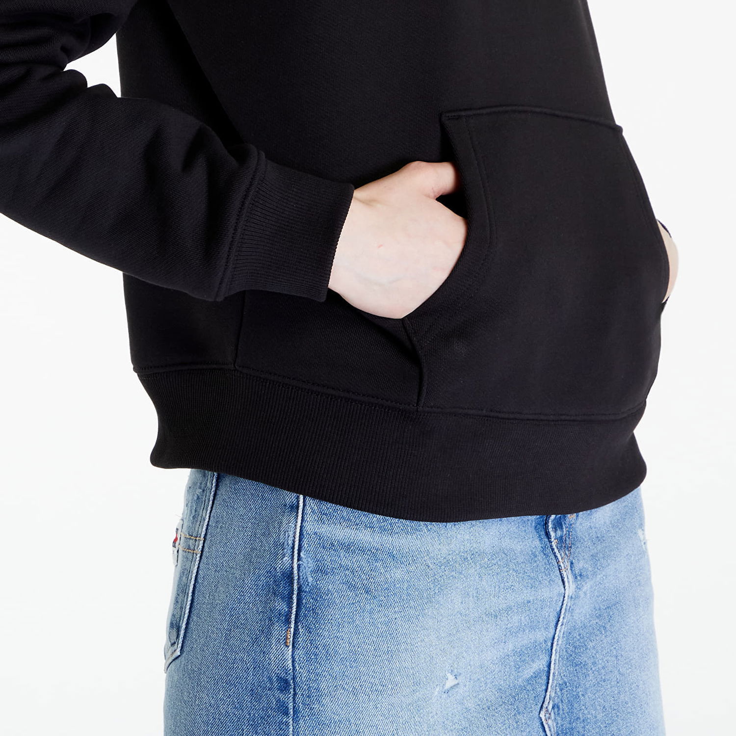 Huppari Tommy Hilfiger Boxy Badge Hoodie Musta | DW0DW17326 BDS, 1