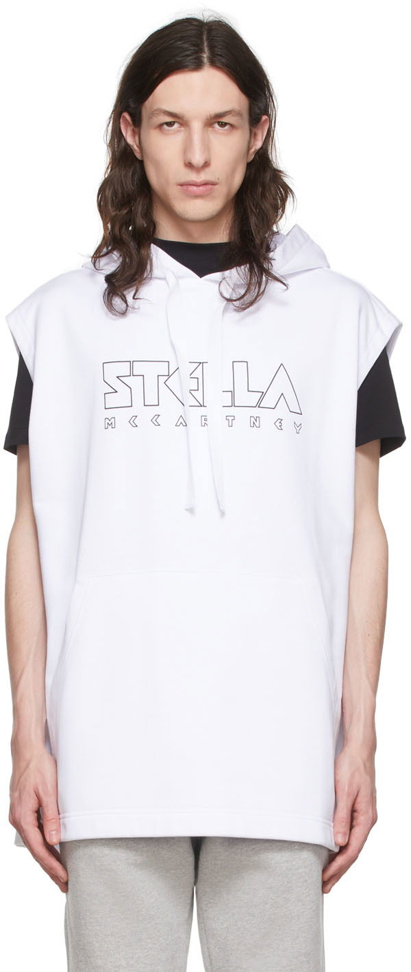 Huppari Stella McCartney Cotton Sleeveless Hoodie Valkoinen | 6044523SNP32