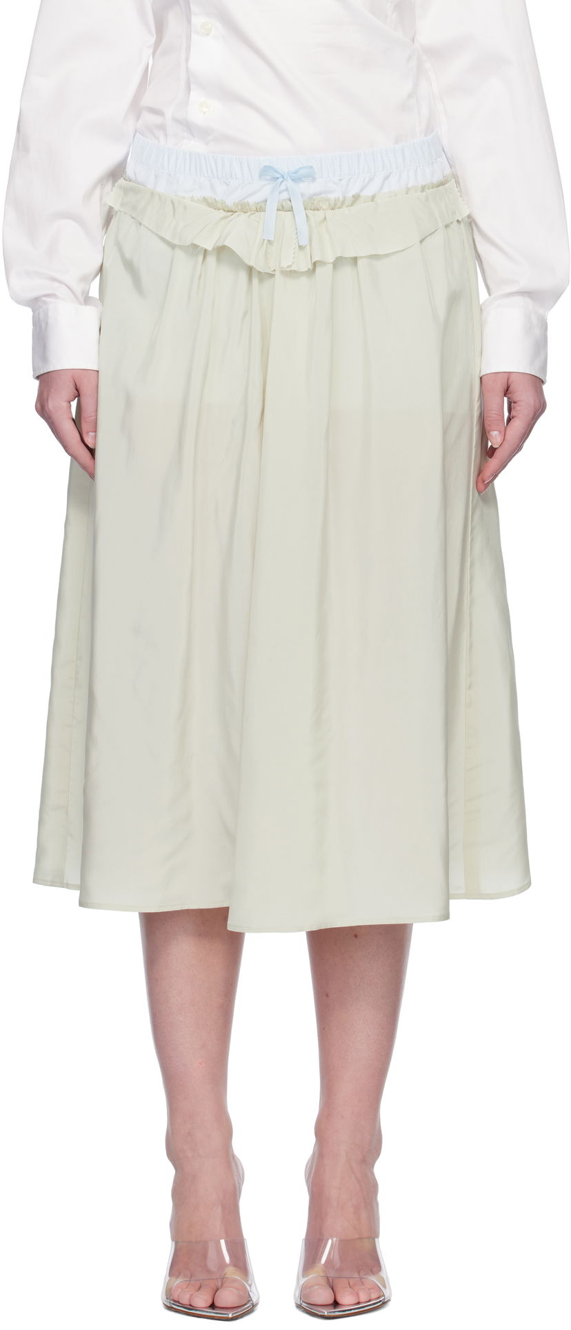 Hame Maison Margiela Maison Margiela 'Anonymity Of The Lining' Midi Skirt Vihreä | S51ME0037 S76632
