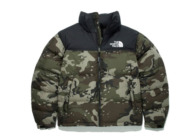 Puffer takki The North Face 1996 Retro Novelty Nuptse Packable AS Khaki Camo Vihreä | NJ1DN56A