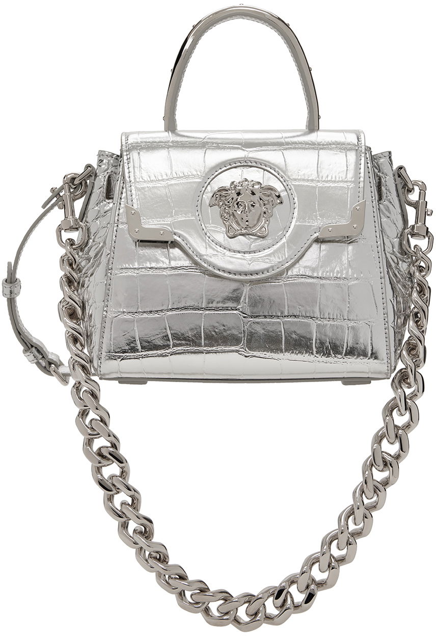 Olkalaukku Versace Medusa Top Handle Bag "Silver" Metallinen | DBFI040_1A10014_1E56P, 0