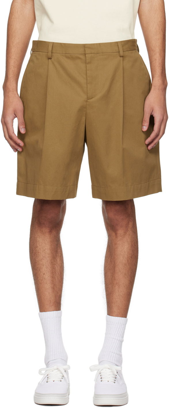 Shortsit A.P.C. Pleated Shorts Beige | COGXS-H10198
