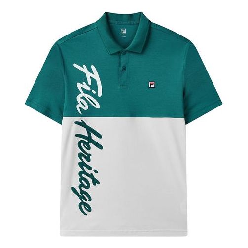 Poolopaita FILA Heritage Contrasting Colors Short Sleeve Polo Shirt Vihreä | A11M123153F-GN
