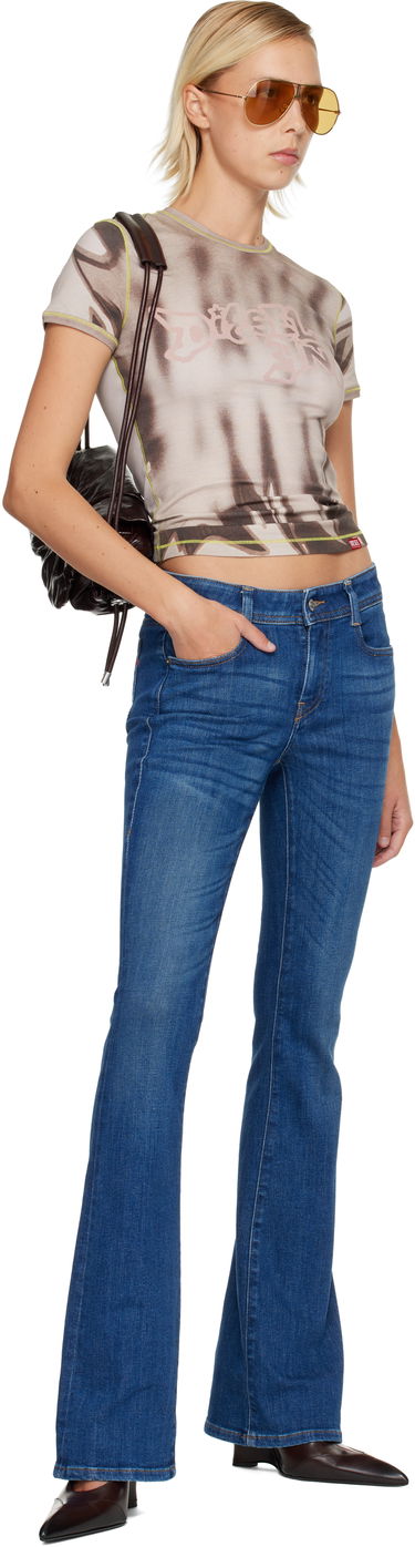 Crop top Diesel Grafi Printed Short Sleeve Slim Cropped T-shirt with Contrast Stitching Monivärinen | A21771 0EPCP, 3