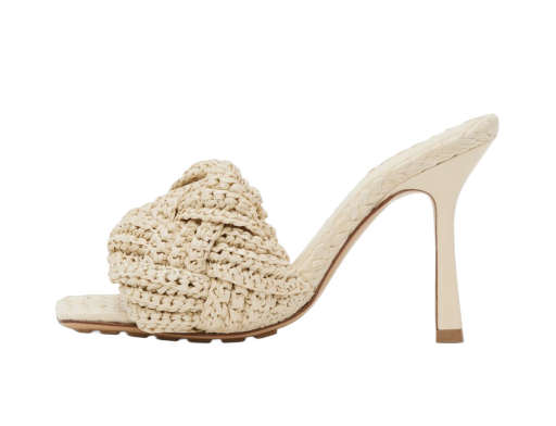 Tennarit ja kengät Bottega Veneta Lido Heeled Sandals "Off White" Valkoinen | 729761 V0GO0