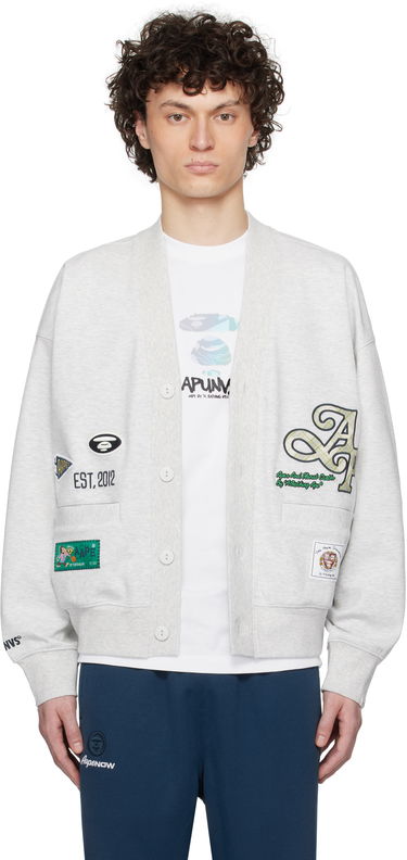Villapaita AAPE by A Bathing Ape AAPE by A Bathing Ape Main Cardigan Harmaa | AAPSWMC324XANWH2, 0