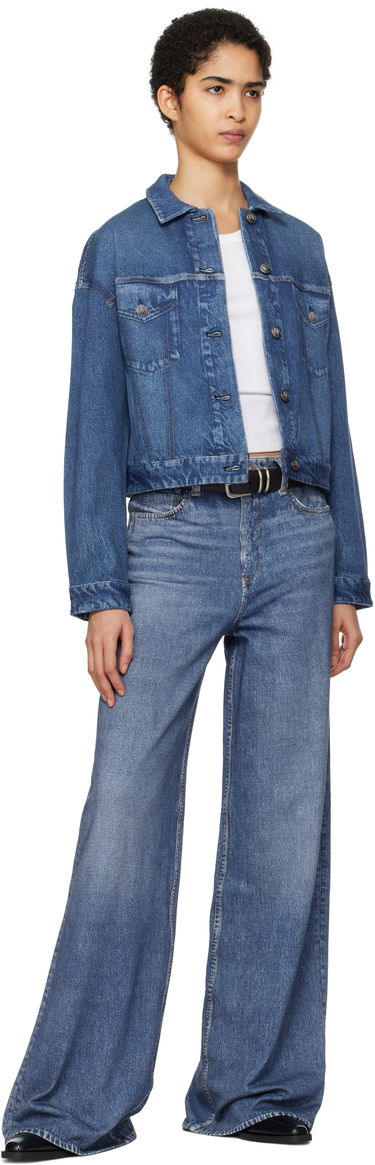 Takki rag & bone Rag & Bone Miramar Fleece Trucker Jacket Sininen | WCW24H40038203, 3