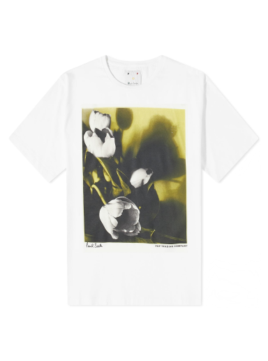 T-paita Pop Trading Company x Paul Smith Tulip Tee Valkoinen | M1R-136YE-KP3975