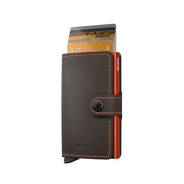 Lompakko Secrid Miniwallet - Matte - Truffle & Orange Musta | MM-Truffle-Orange, 0