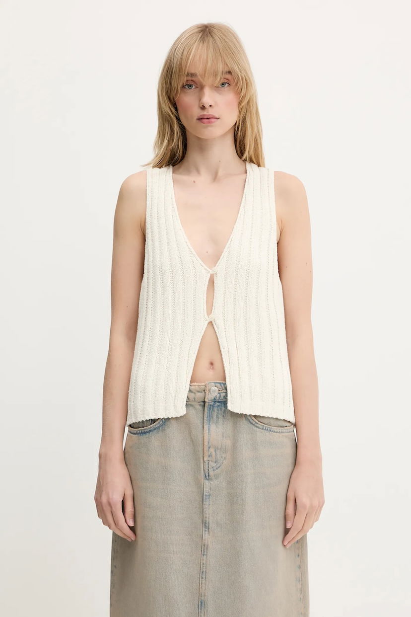 Tankkitoppi Samsoe Samsoe Samsoe Samsoe Salou Knit Vest Valkoinen | F25100068