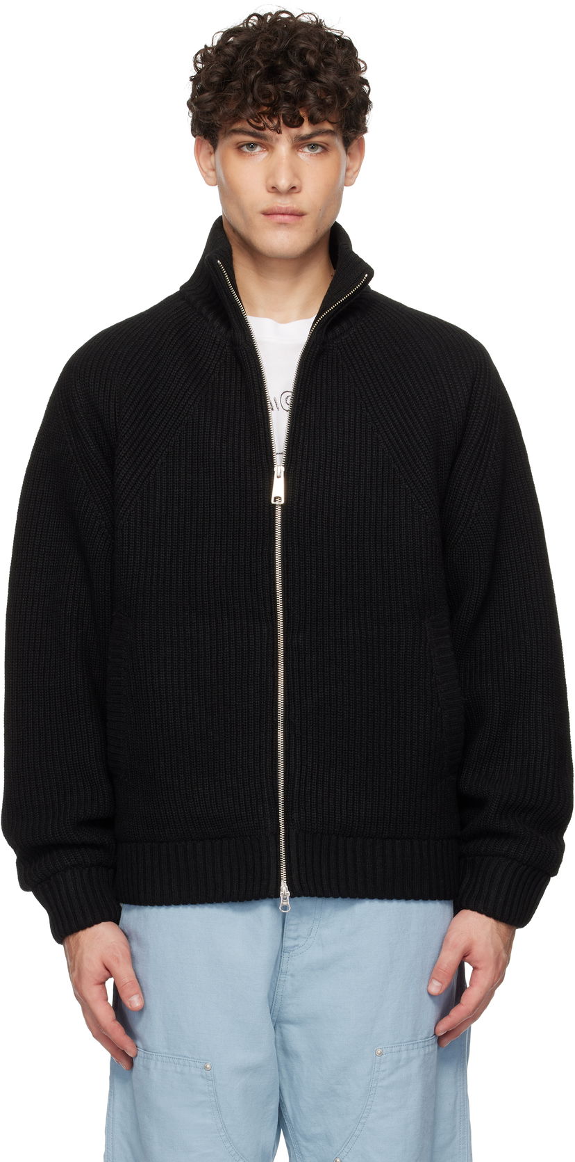 Villapaita Carhartt WIP Black Banley Knit Jacket Musta | I033902