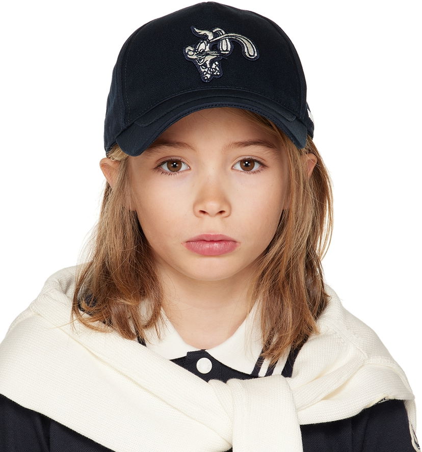 Korkki Moncler Moncler Enfant Embroidered Baseball Cap Tummansininen | 954 3B00012 0U082