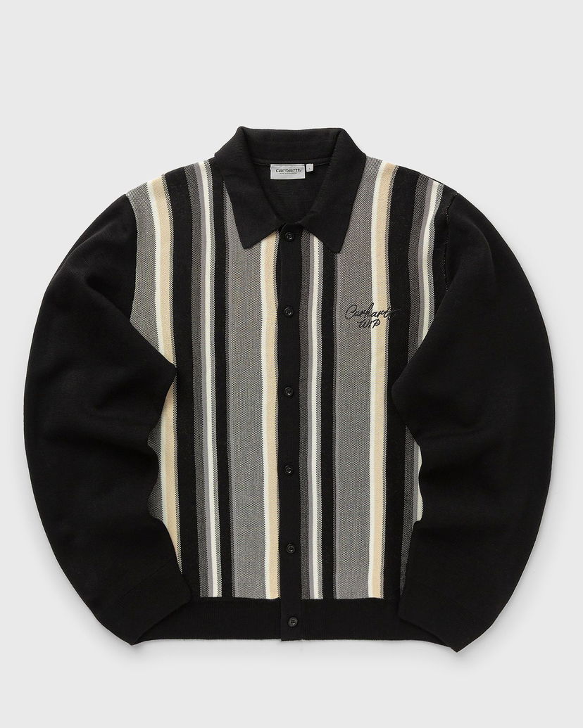 Villapaita Carhartt WIP Striped Knit Cardigan Musta | I035397-3BA.XX
