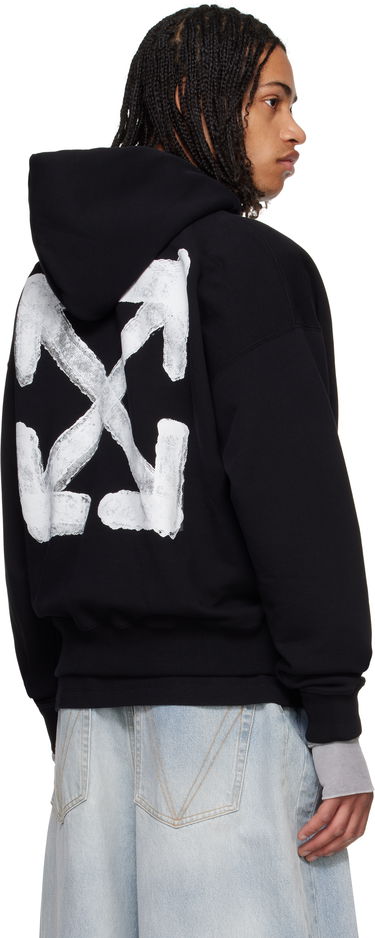 Huppari Off-White Off-White Spray Arrow Skate Hoodie Musta | OMBB085S25FLE00I1001, 2