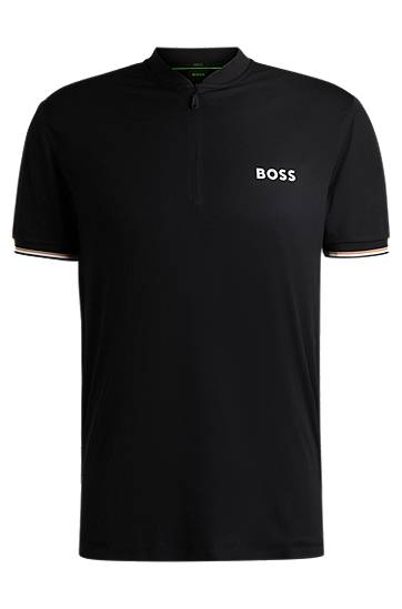 Poolopaita BOSS Slim-Fit Active Polo Shirt with UV Protection Musta | 50539093
