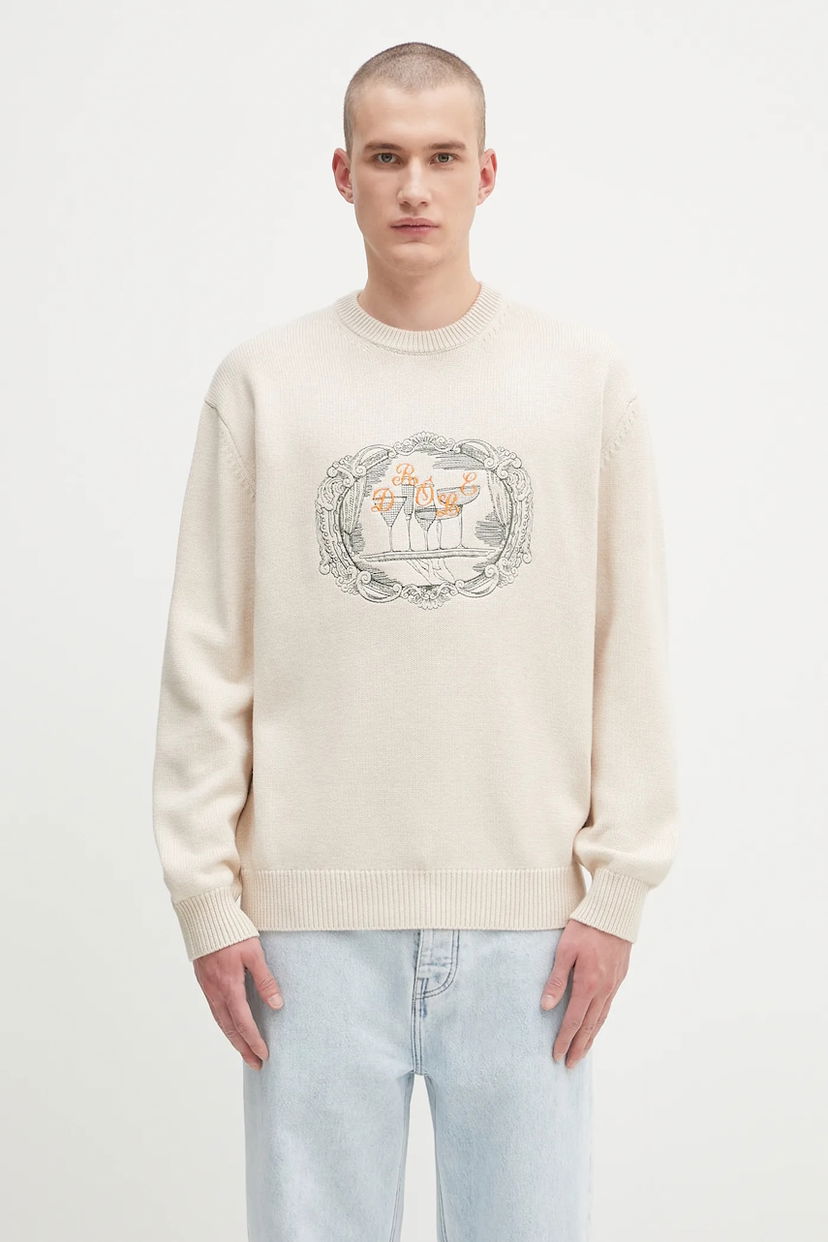 Villapaita Drôle de Monsieur Drôle de Monsieur La Maille Plateau Knit Sweater Beige | H.PO190.WO023