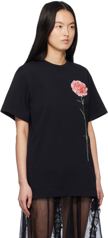T-paita Simone Rocha Simone Rocha Carnation Print T-Shirt Valkoinen | 5195P32A-W 0569, 4