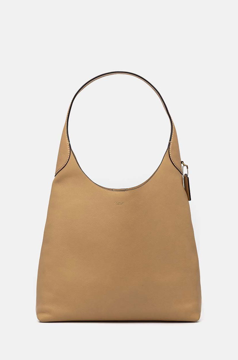 Käsilaukku Coach Leather Handbag Beige | CU044