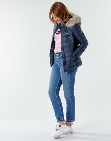 Puffer takki Tommy Hilfiger BASIC HOODED DOWN JACKET Tummansininen | DW0DW14693-C87=DW0DW08588-C87, 2