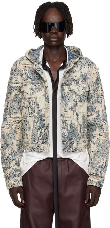 Takki Acne Studios Acne Studios Hooded Distressed Denim Jacket Sininen | C90202-, 0