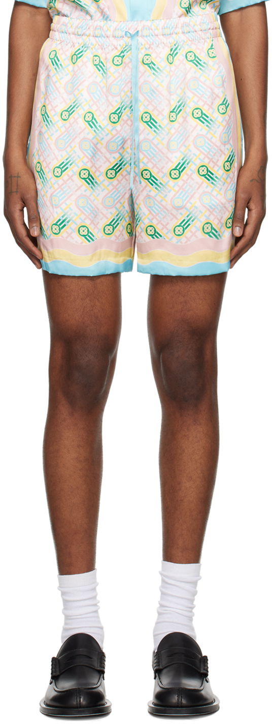 Shortsit Casablanca Ping Pong Shorts Sininen | MPS24-TR-012-01