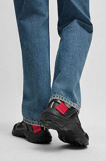 Vaatteet BOSS Signature Mesh and Suede Trainers Musta | 50536259, 1