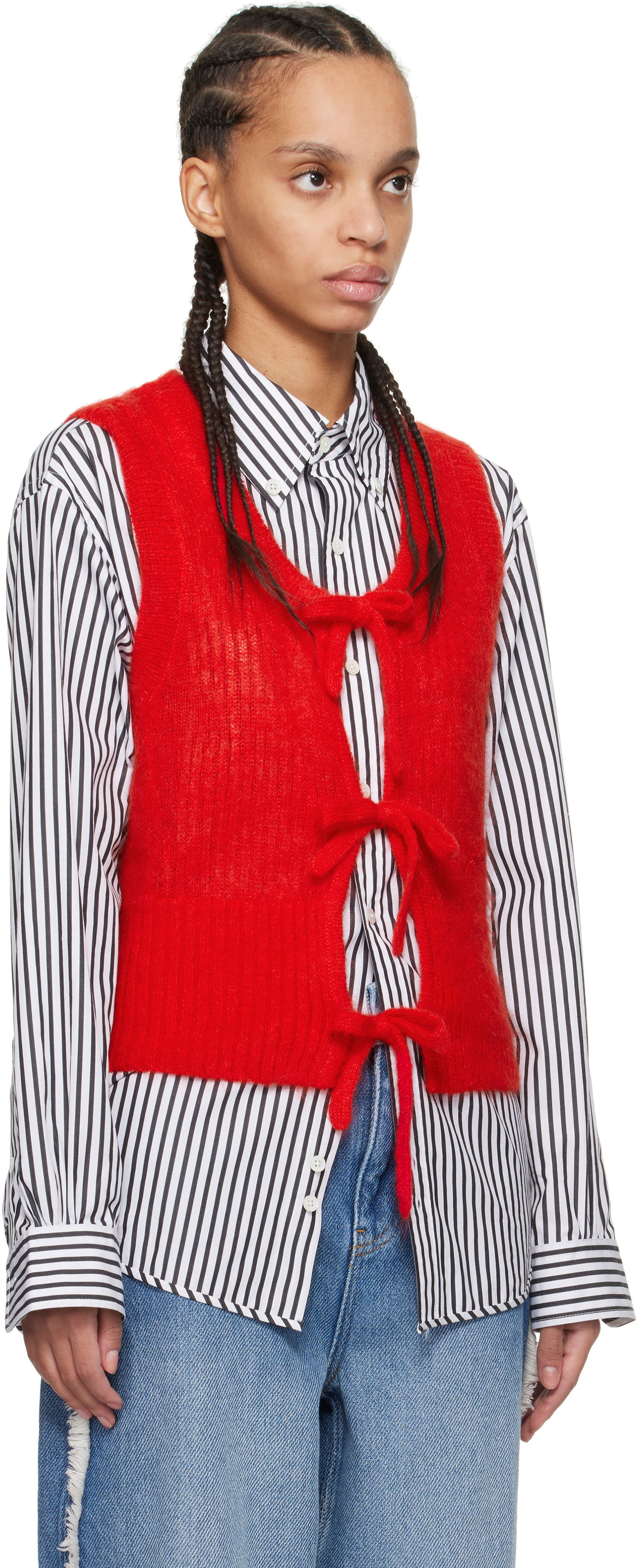 Villapaita GANNI Ganni Tie String Vest Punainen | K2344, 1