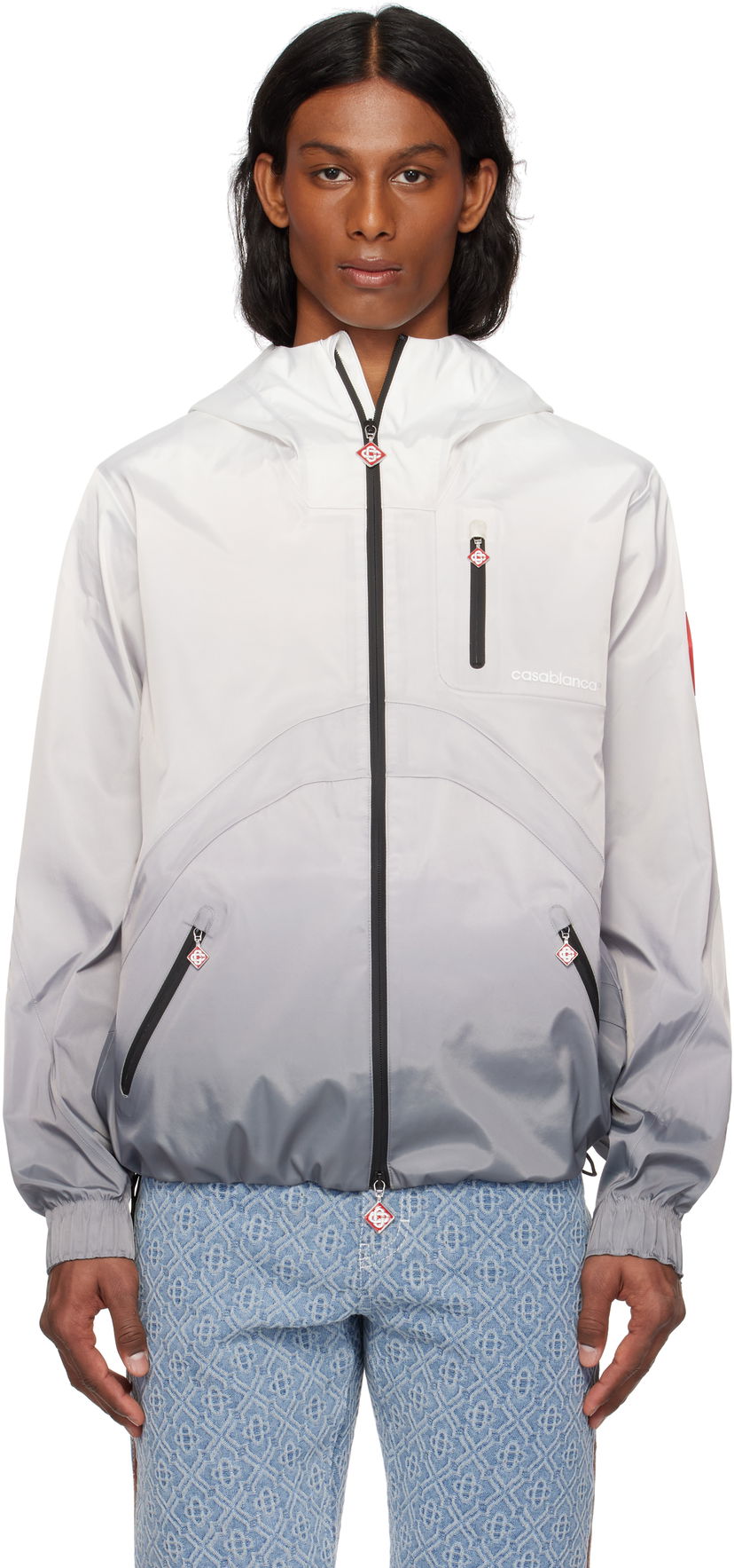 Tuulitakki Casablanca Casablanca Gradient Rain Jacket Harmaa | MPS25-OT-159-01