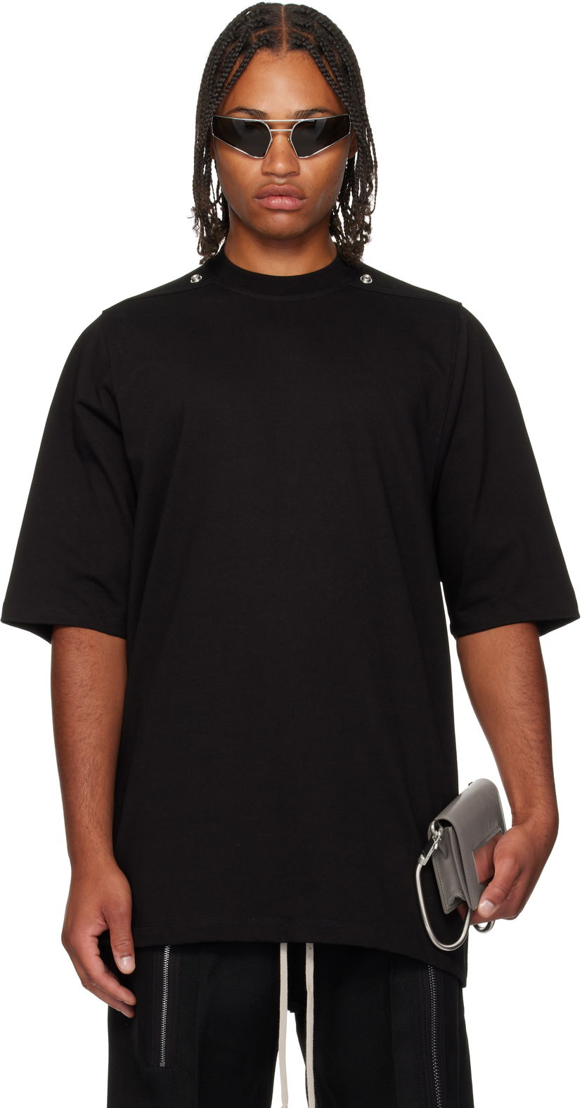 T-paita Rick Owens Rick Owens Concordians Jumbo Short Sleeve T-Shirt Musta | RU02E1249 BAES2