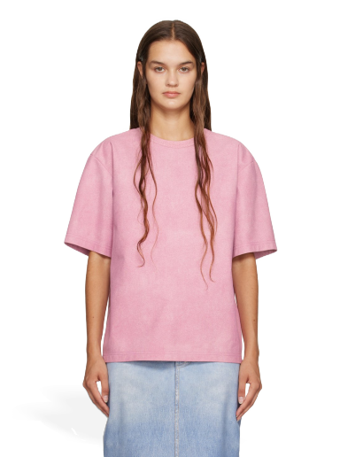 T-paita Bottega Veneta Printed Leather T-Shirt Vaaleanpunainen | 757349 V2UT0